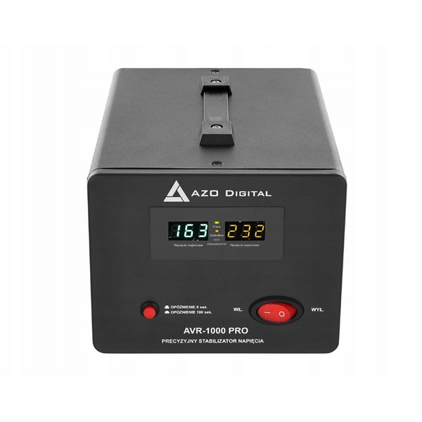 Стабилизатор напряжения AZO Digital AVR 1000/600 Pro, 1000ВА/600Вт, 150-260В, точность 3%, алюминиевый корпус AZO AVR-1000 PRO фото