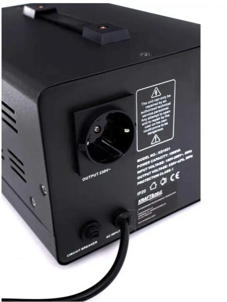 Стабілізатор напруги AVR 1000VA 230V Kraft&Dele KD1931  вхід 160&ndash;260V ефективність >90% затримка 60/180с KD1931 фото