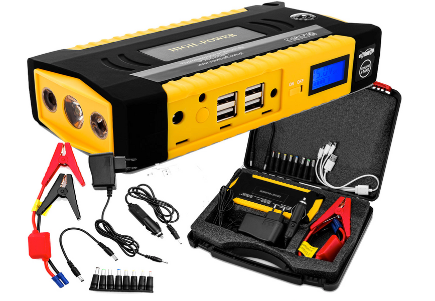 Пусковое устройство Jump Starter js-19 12V 16800mAh для запуска авто Power Bank бустер с фонариком JS-19 фото