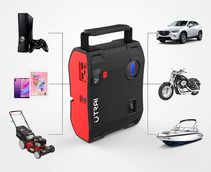 Автомобильный бустер Jump Starter UTRAI Jstar 5 2000A 12V с Power Bank пусковое устройство с фонарем UT-2420 фото
