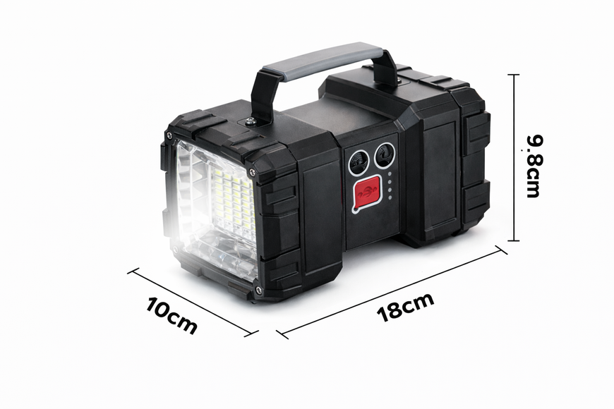 Фонарь - прожектор двухсторонний LED аккумуляторный 1200 lm + Power Bank 6000 mAh  7 режимов USB W844-K фото
