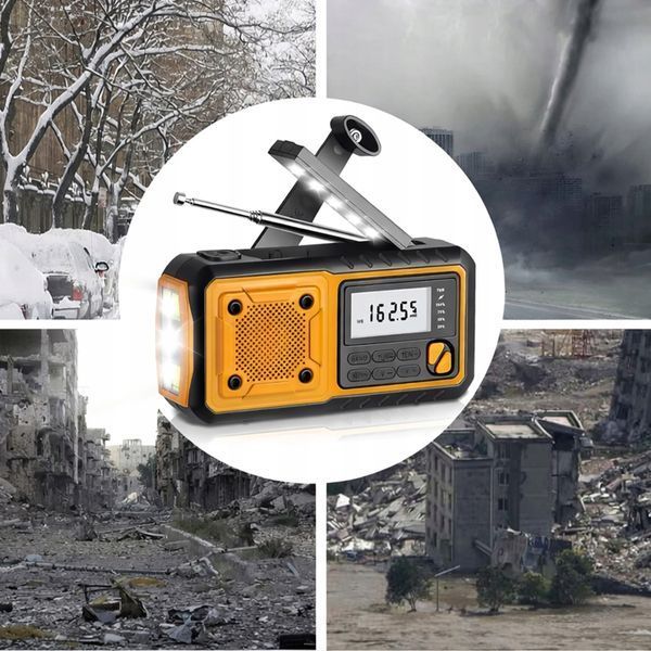 Радиоприемник FORCE с солнечной панелью динамо Powerbank и фонарем MK5907190139181 фото